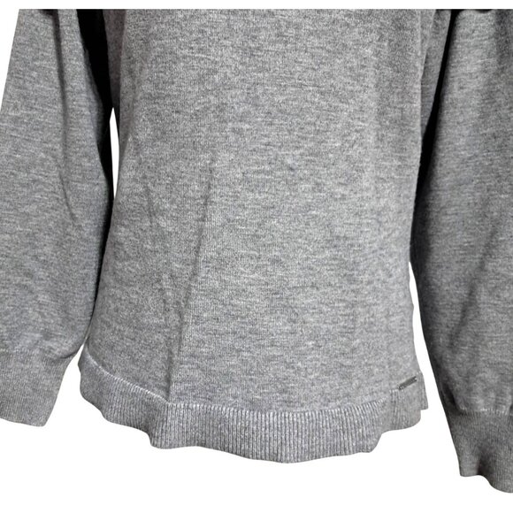 Anne Klein Gray Off the Shoulder Cowl Neck Sweater M Viscose Blend - Picture 8 of 13